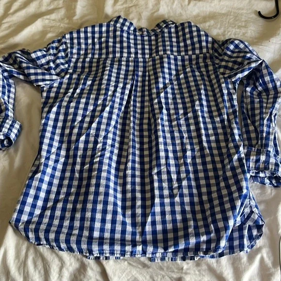 Daniel Cremieux Blue and White Plaid Shirt (Size Medium) - Picture 5 of 6